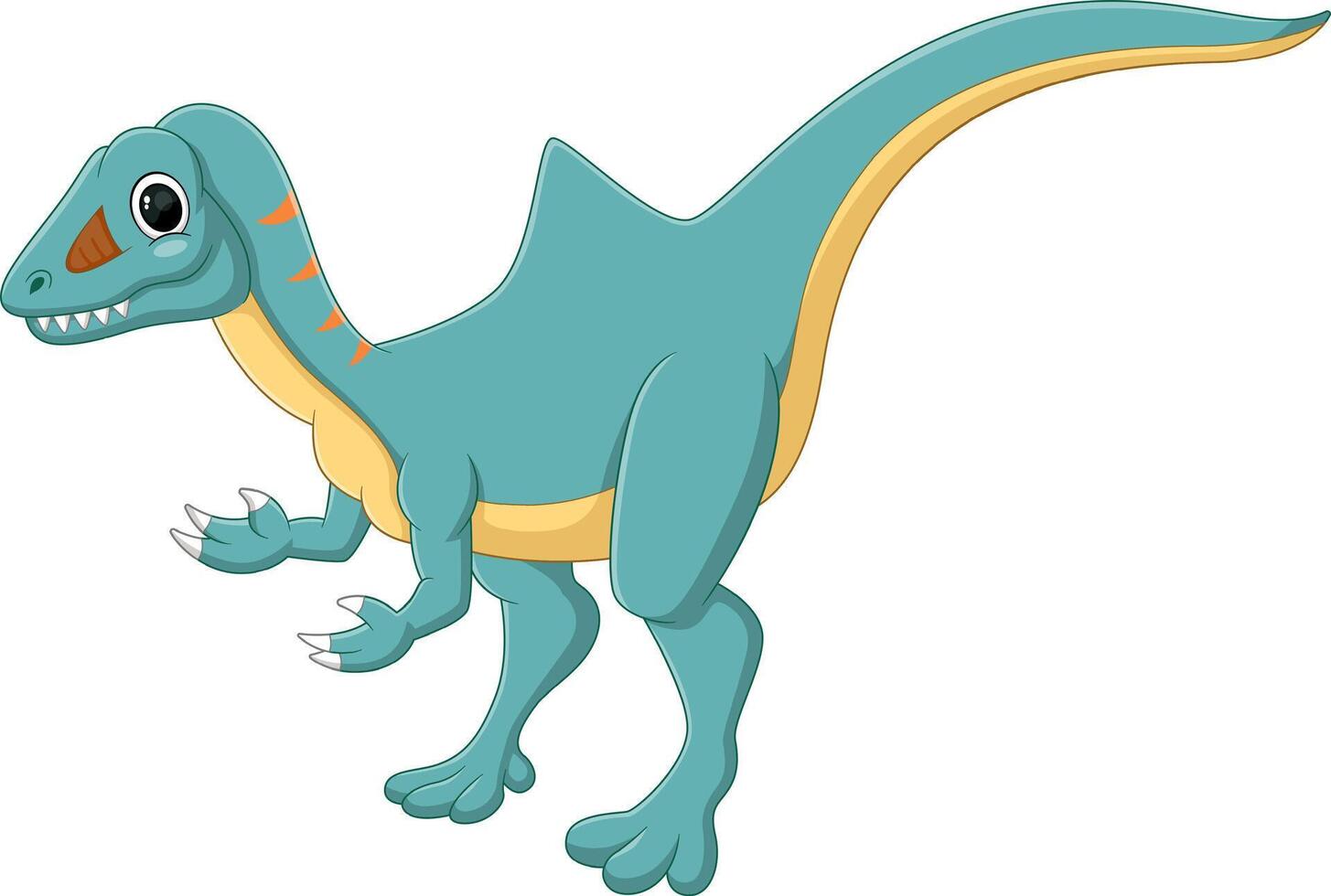 dibujos animados concavenador dinosaurio en blanco antecedentes vector