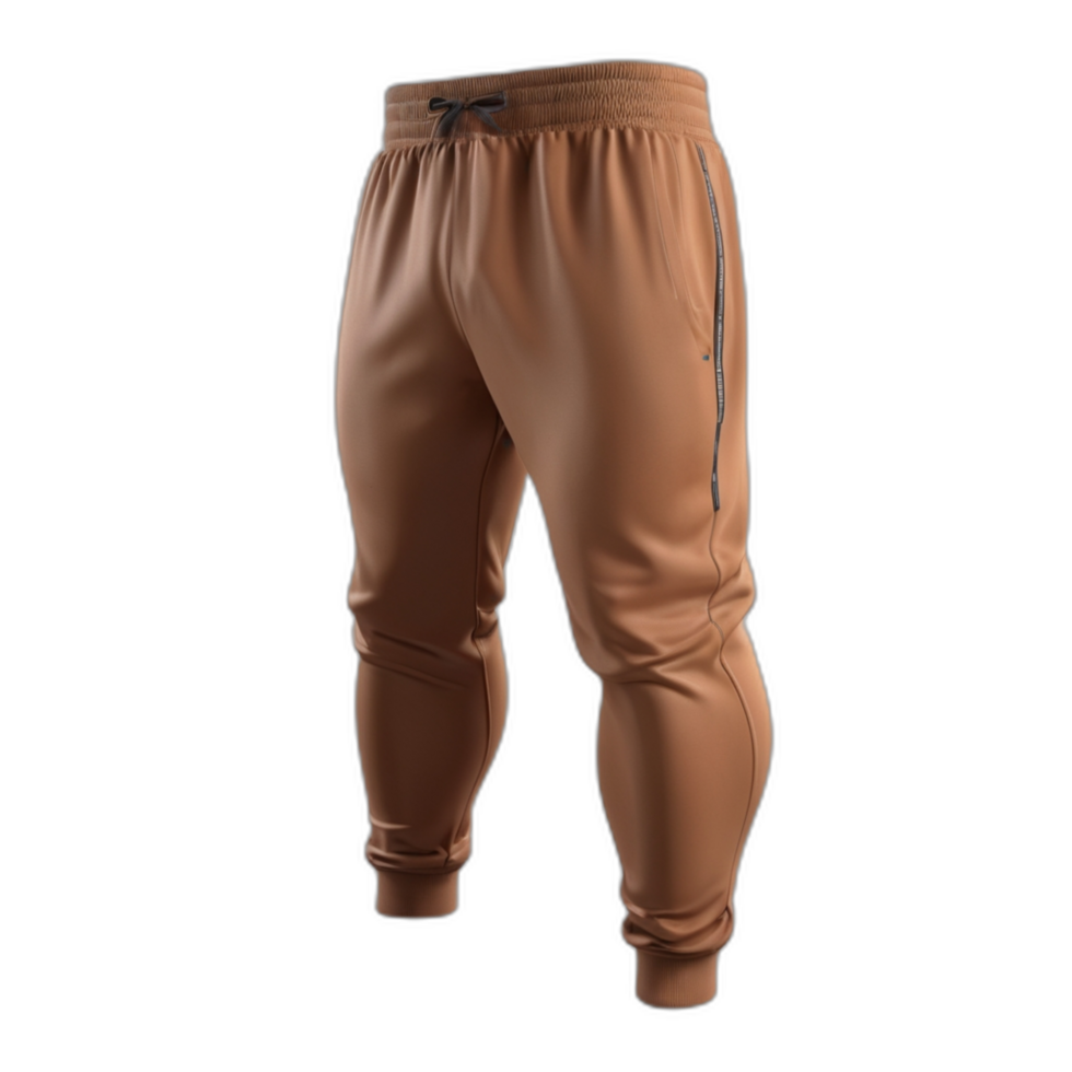3d rendered Brown sweatpants for sports png