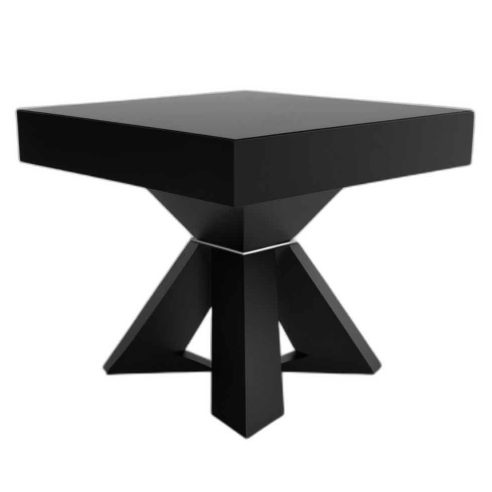 3d rendered black Table png