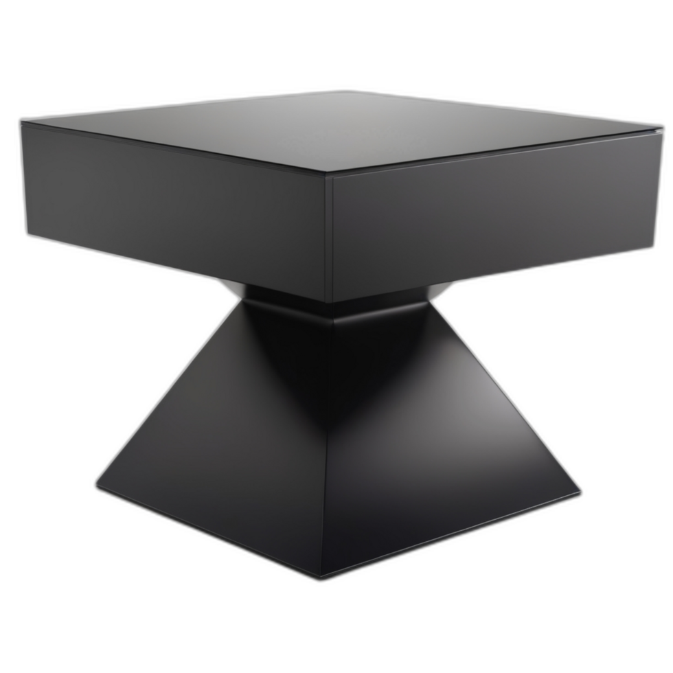 3d rendered black Table png