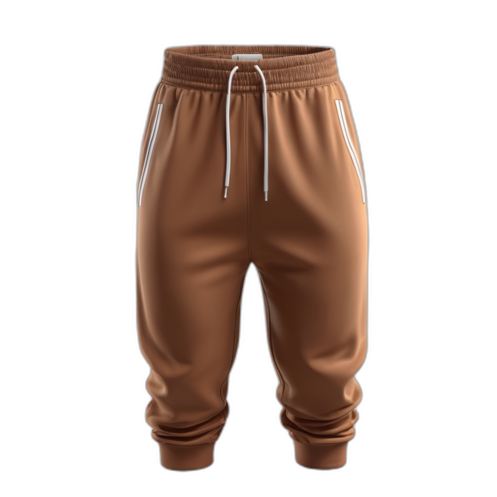 3d rendered Brown sweatpants for sports png