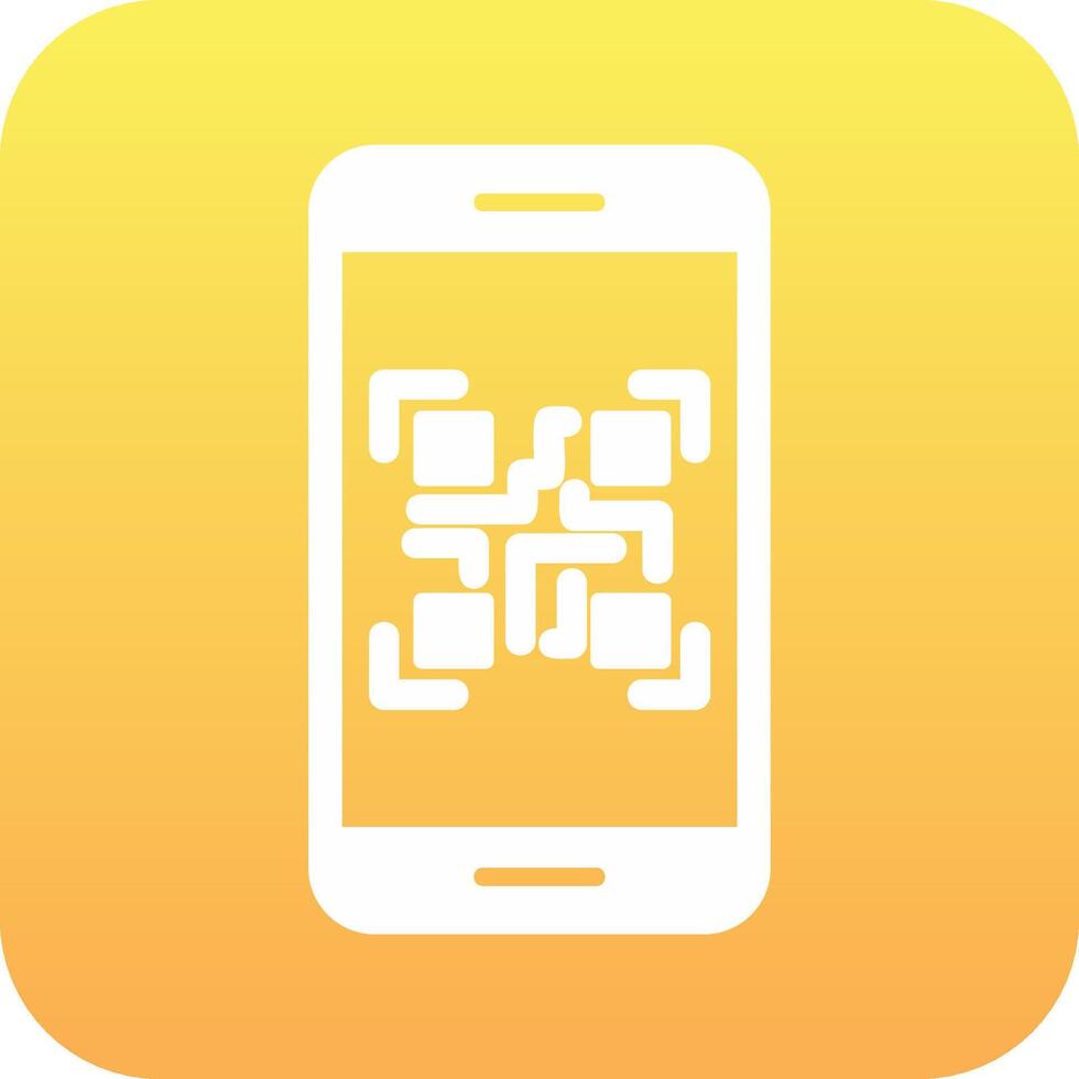 Smartphone Qr Code Vector Icon