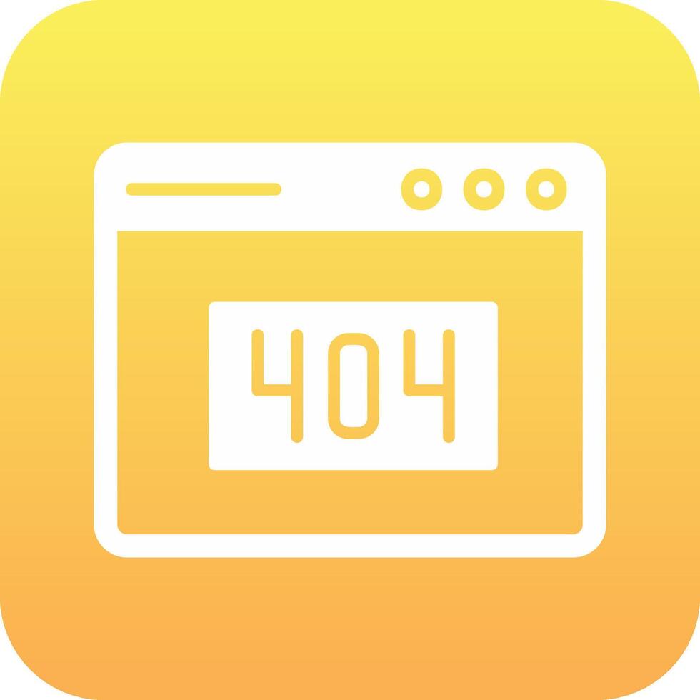 404 Error Vector Icon