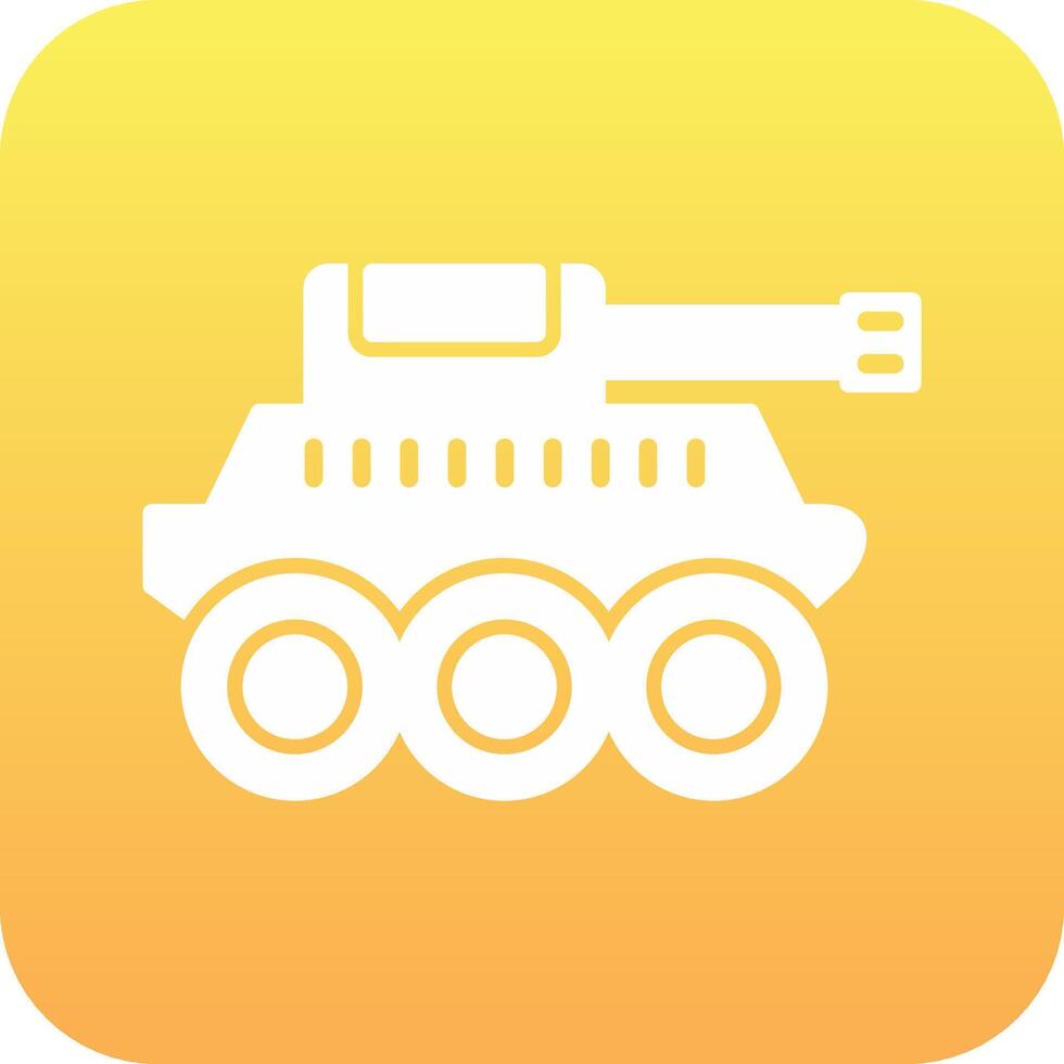 icono de vector de tanque militar