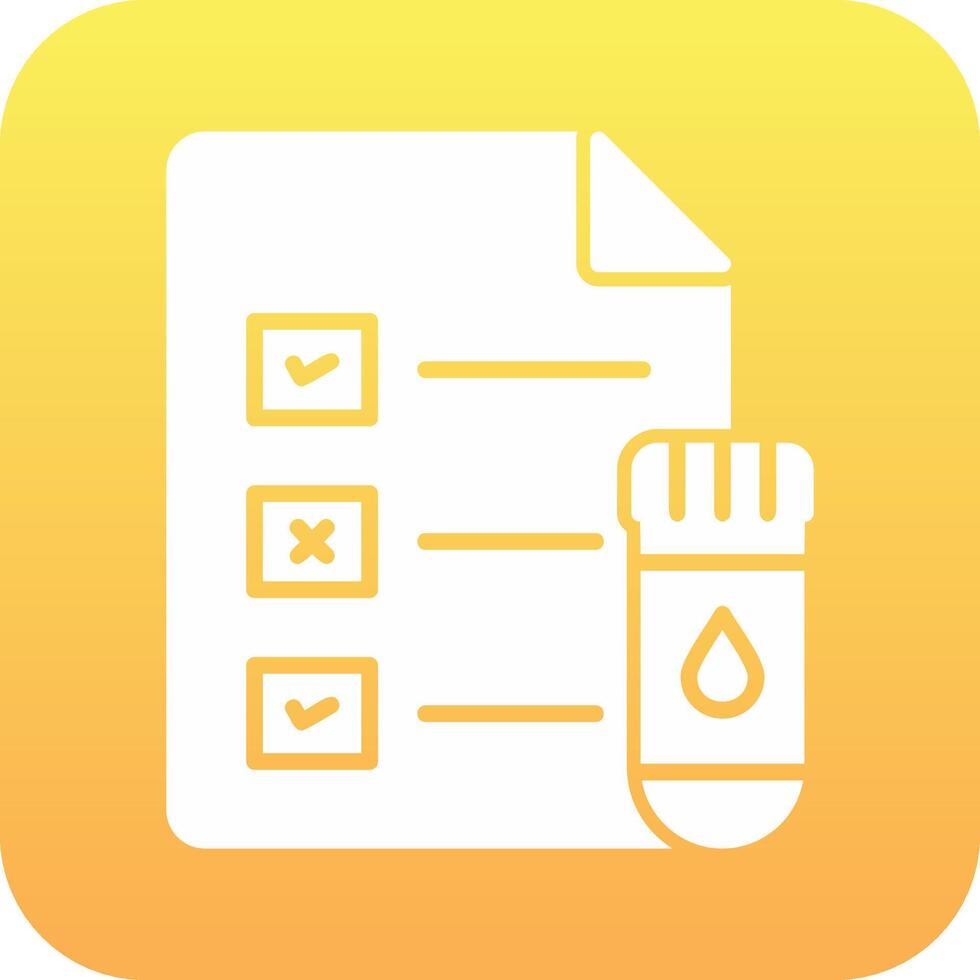 Medical Test Report Vector Icon