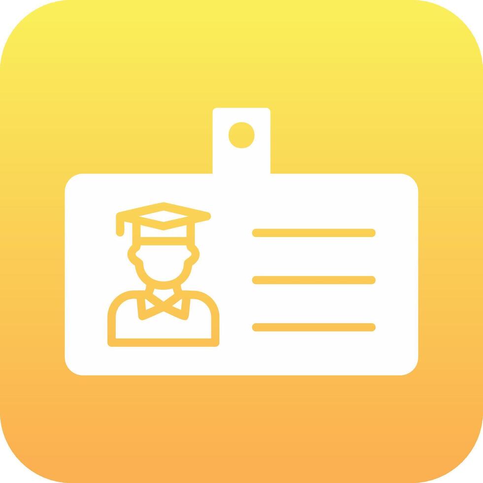 Student Id Card Vector Icon