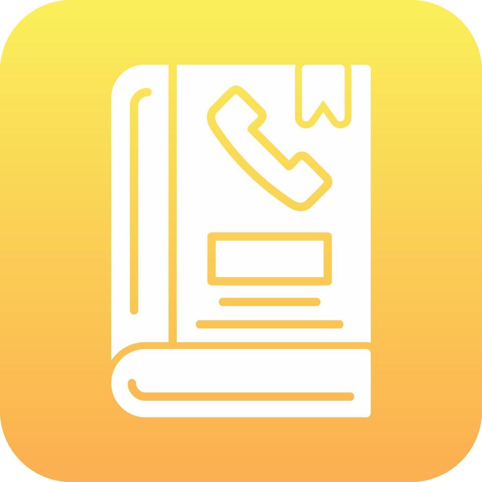 Phone Book Vector Icon