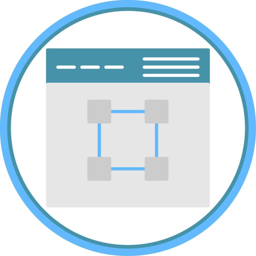 Text Editor Flat Circle Icon vector