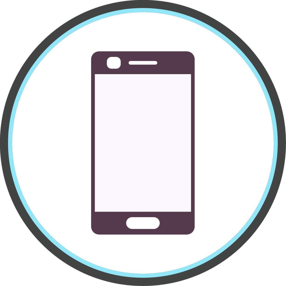 Mobile phone Flat Circle Icon vector