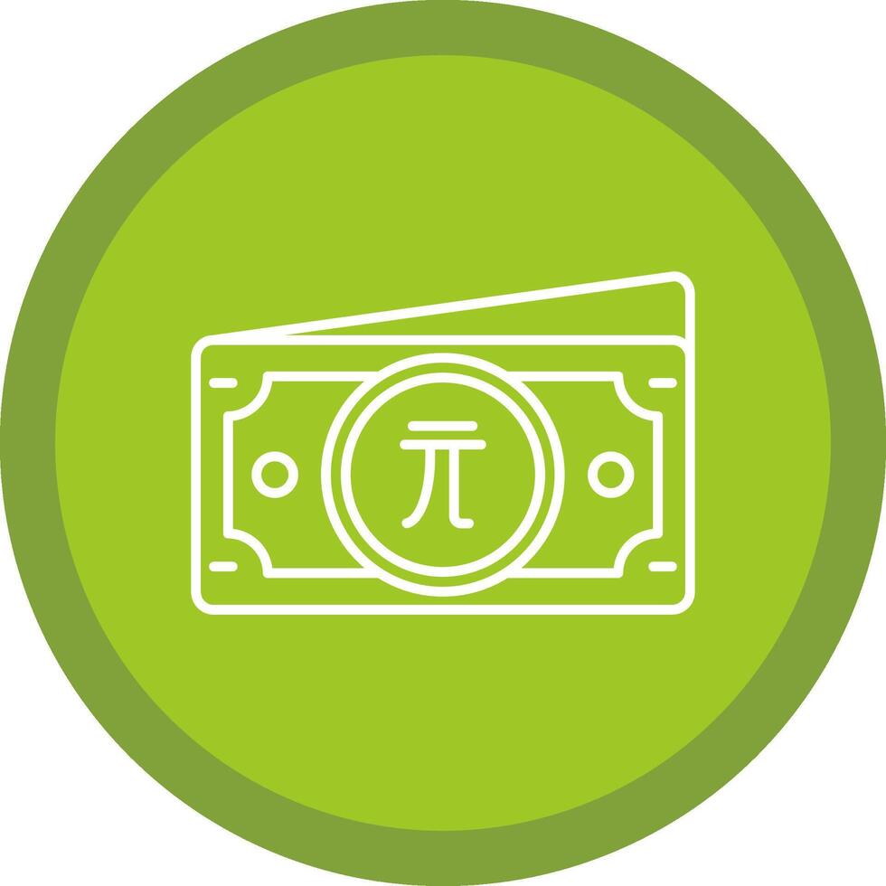 New taiwan dollar Flat Circle Multicolor Design Icon vector