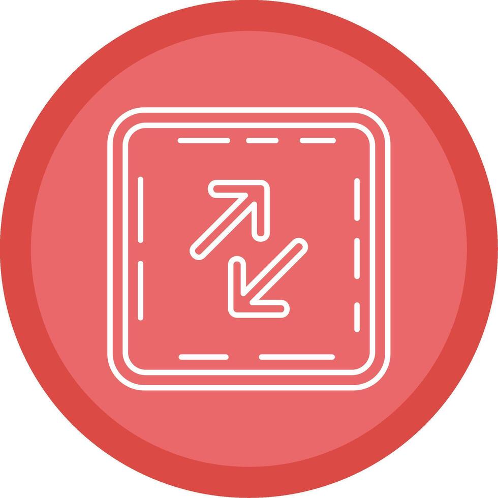 Swap Flat Circle Multicolor Design Icon vector