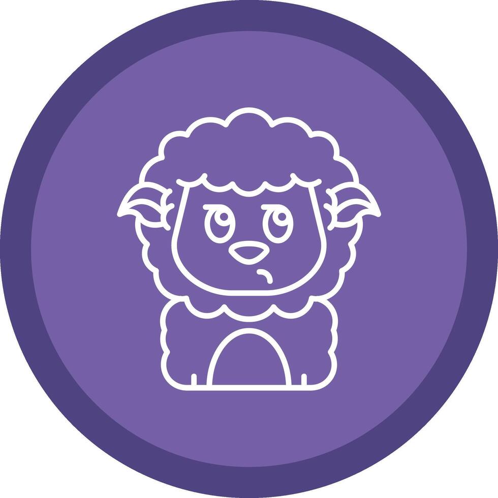 Suspicious Flat Circle Multicolor Design Icon vector