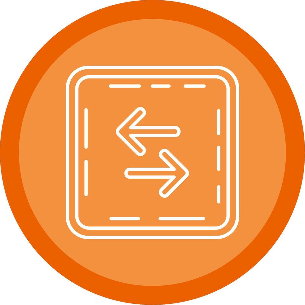 Swap Flat Circle Multicolor Design Icon vector