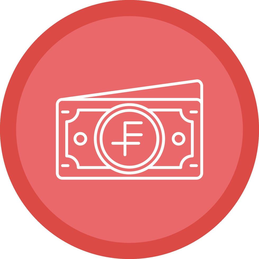 Swiss franc Flat Circle Multicolor Design Icon vector