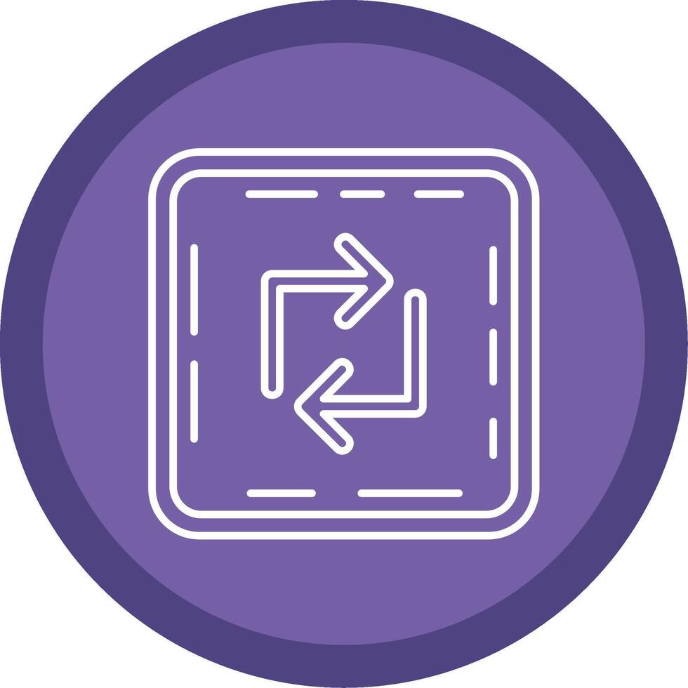 Loop Flat Circle Multicolor Design Icon vector