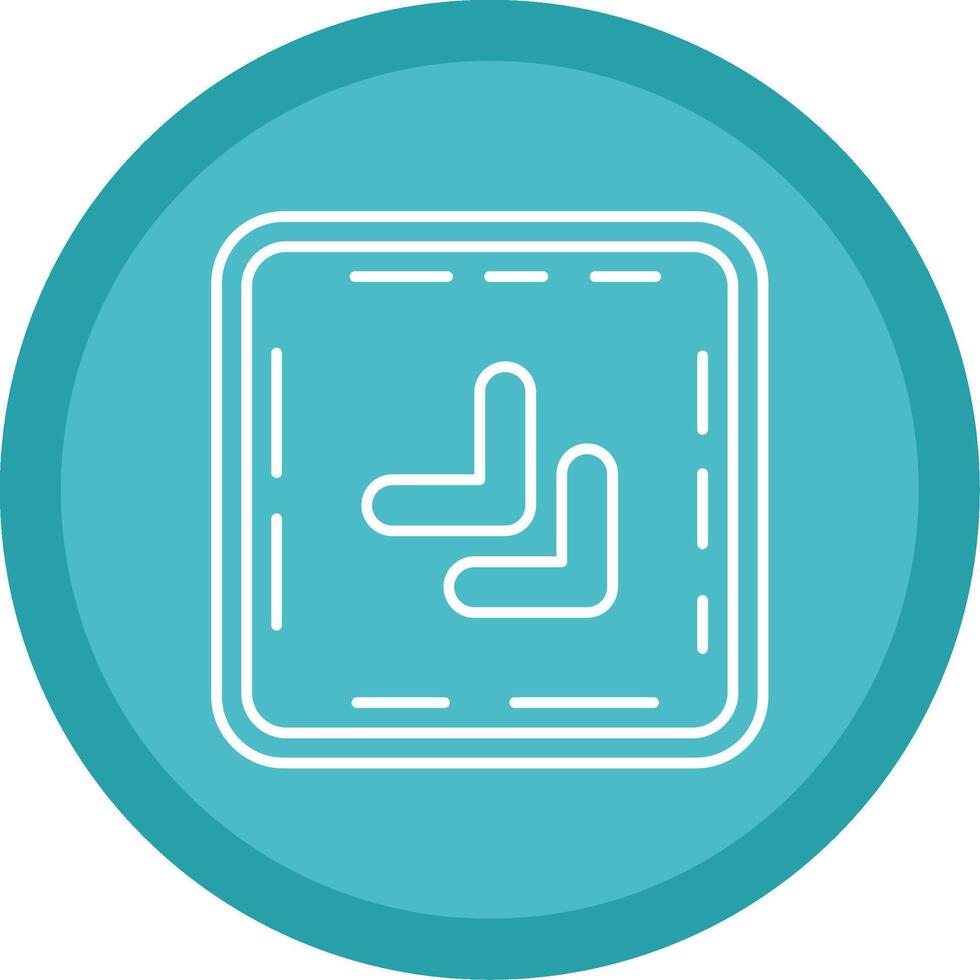 Chevron Flat Circle Multicolor Design Icon vector