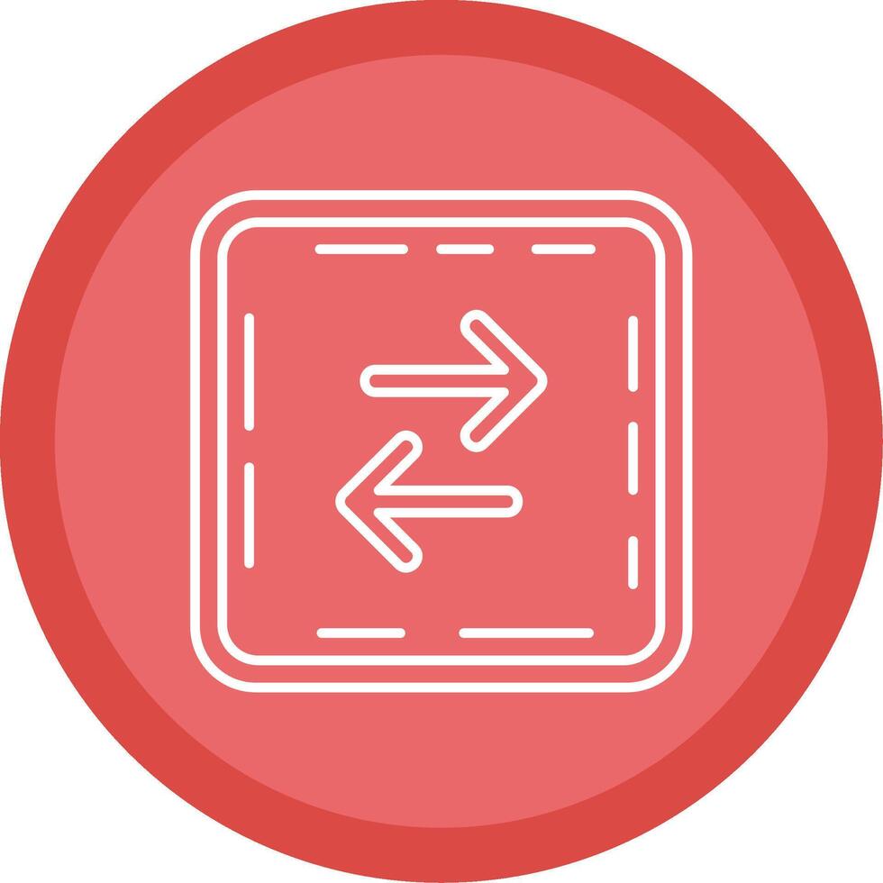 Swap Flat Circle Multicolor Design Icon vector