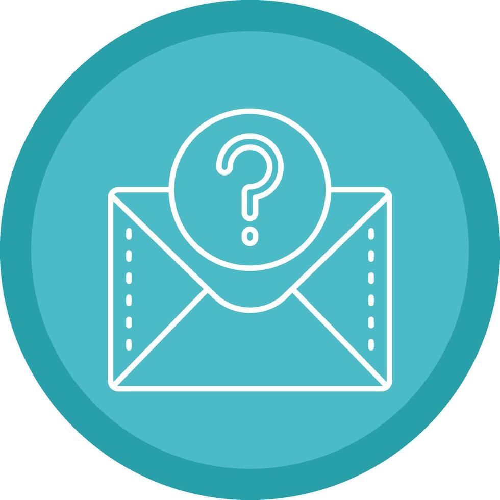 Question mark Flat Circle Multicolor Design Icon vector