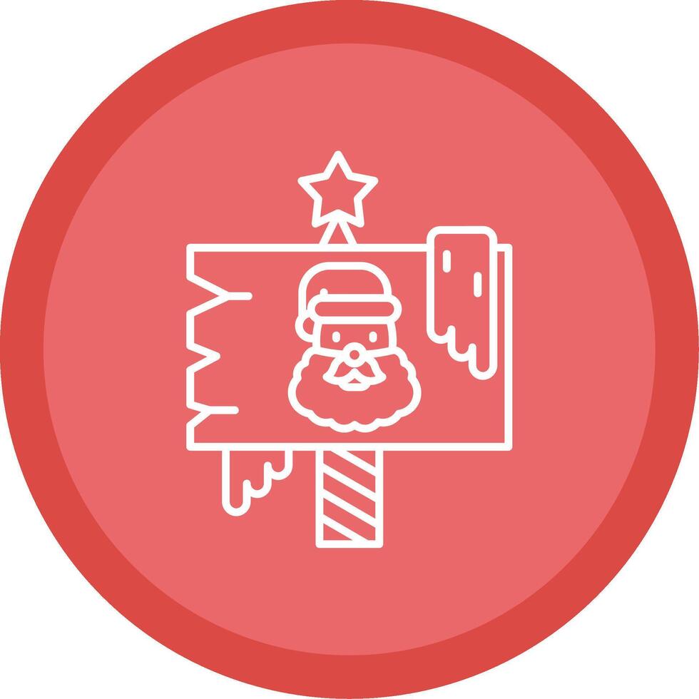 North pole Flat Circle Multicolor Design Icon vector