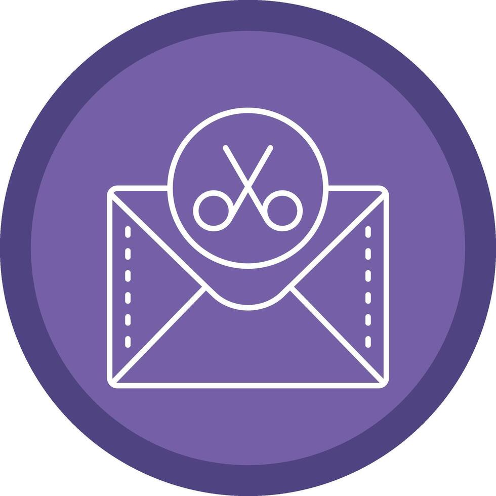 Scissor Flat Circle Multicolor Design Icon vector