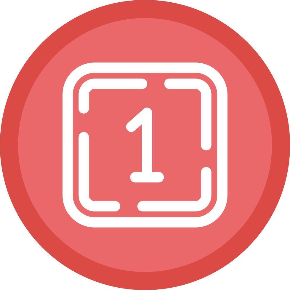 One Flat Circle Multicolor Design Icon vector