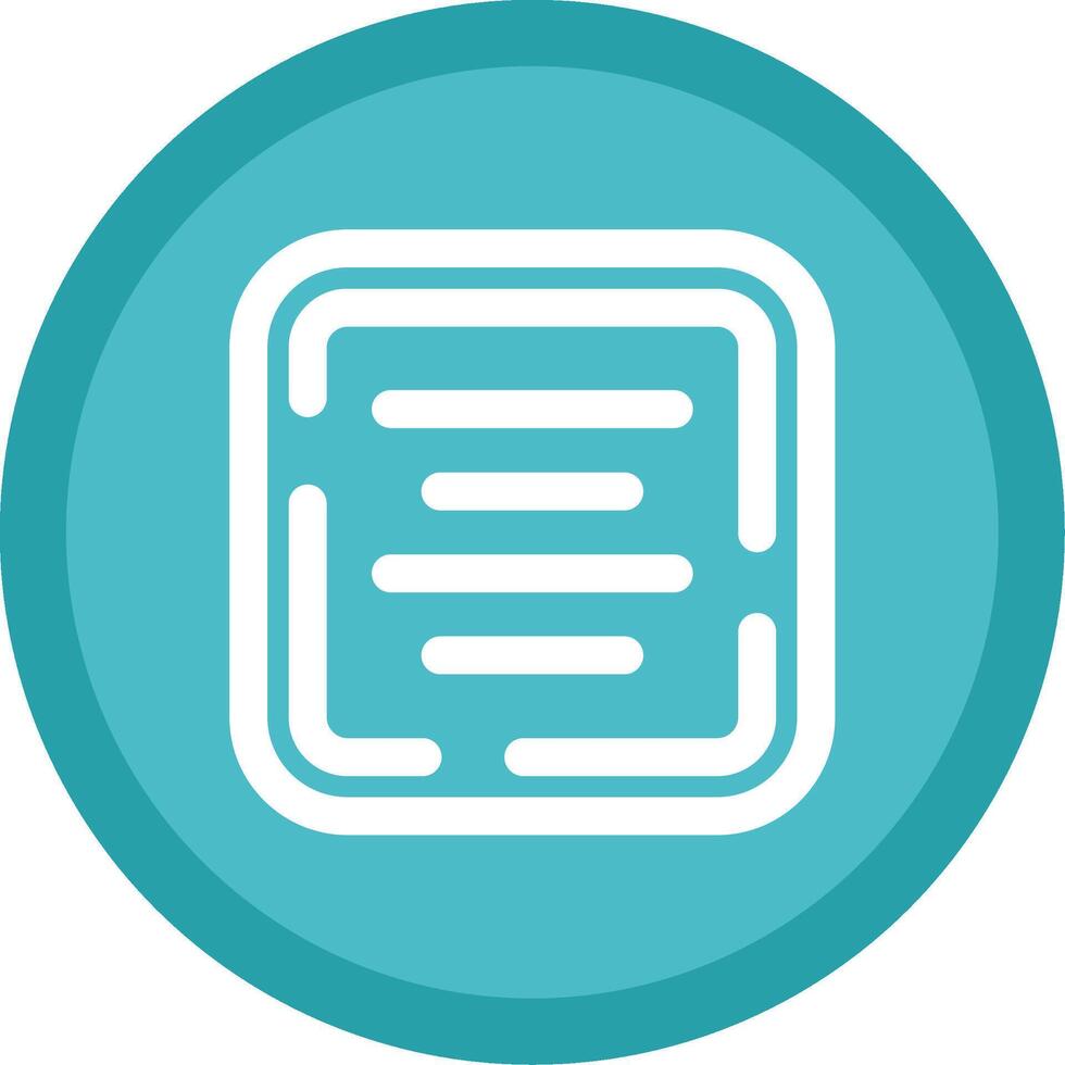 Center alignment Flat Circle Multicolor Design Icon vector
