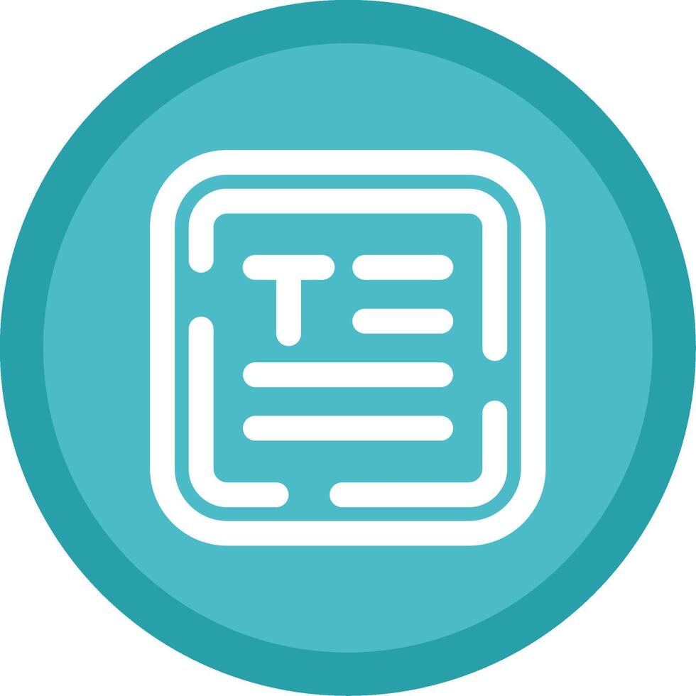 Align text Flat Circle Multicolor Design Icon vector