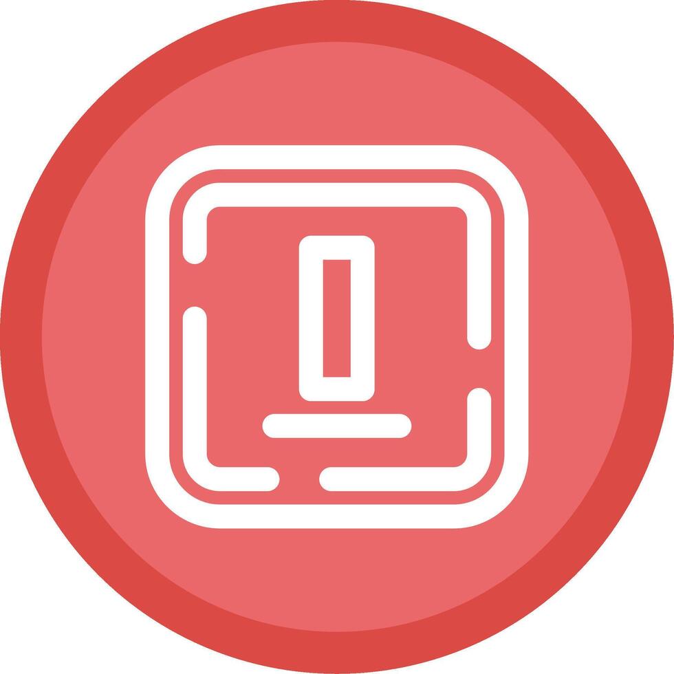 Bottom alignment Flat Circle Multicolor Design Icon vector