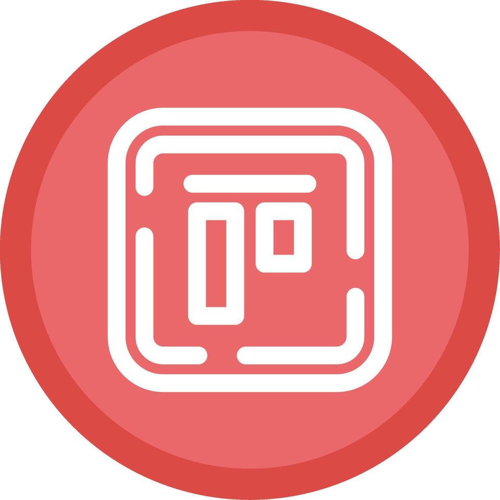 Top alignment Flat Circle Multicolor Design Icon vector
