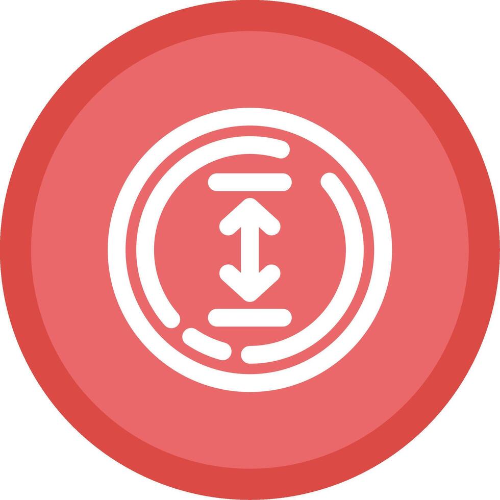 Up and down arrow Flat Circle Multicolor Design Icon vector