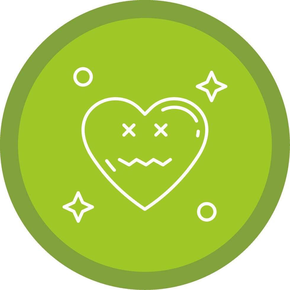 Dead Flat Circle Multicolor Design Icon vector