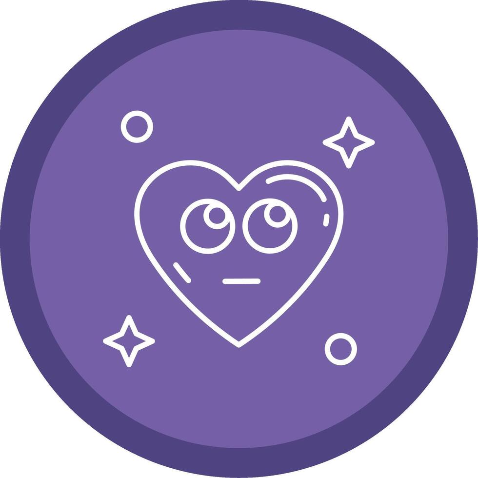 Rolling eyes Flat Circle Multicolor Design Icon vector
