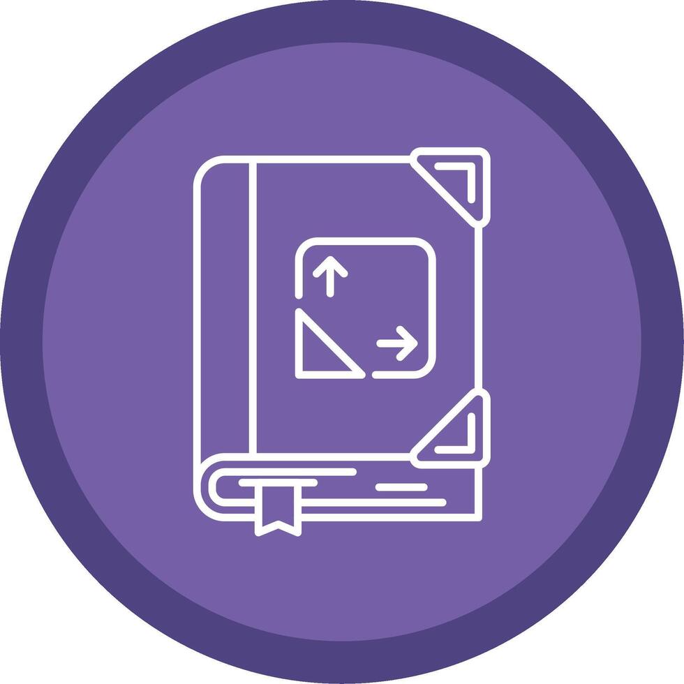 Trigonometry Flat Circle Multicolor Design Icon vector