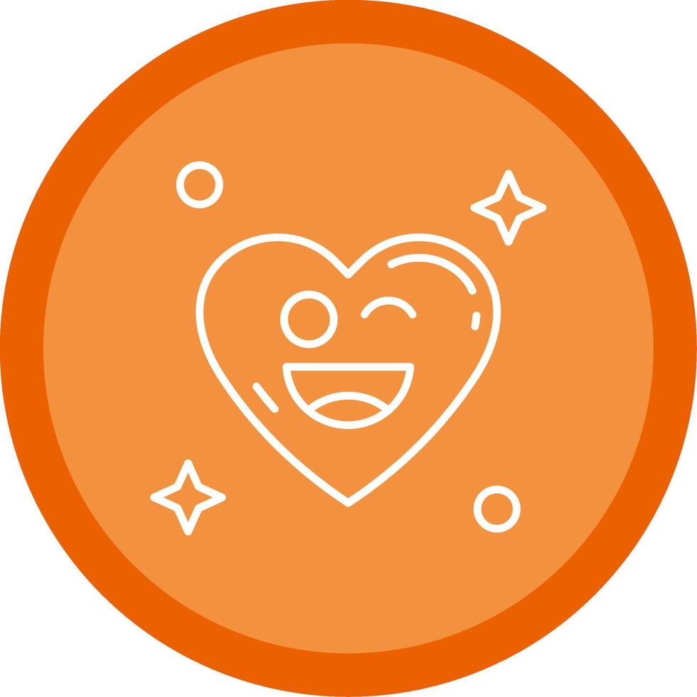 Wink Flat Circle Multicolor Design Icon vector