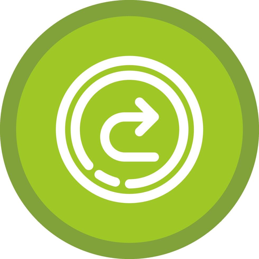 Forward Flat Circle Multicolor Design Icon vector