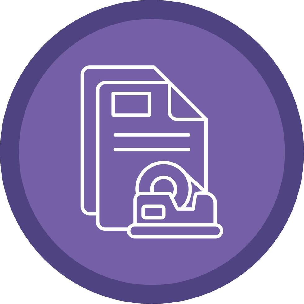 Tape Flat Circle Multicolor Design Icon vector