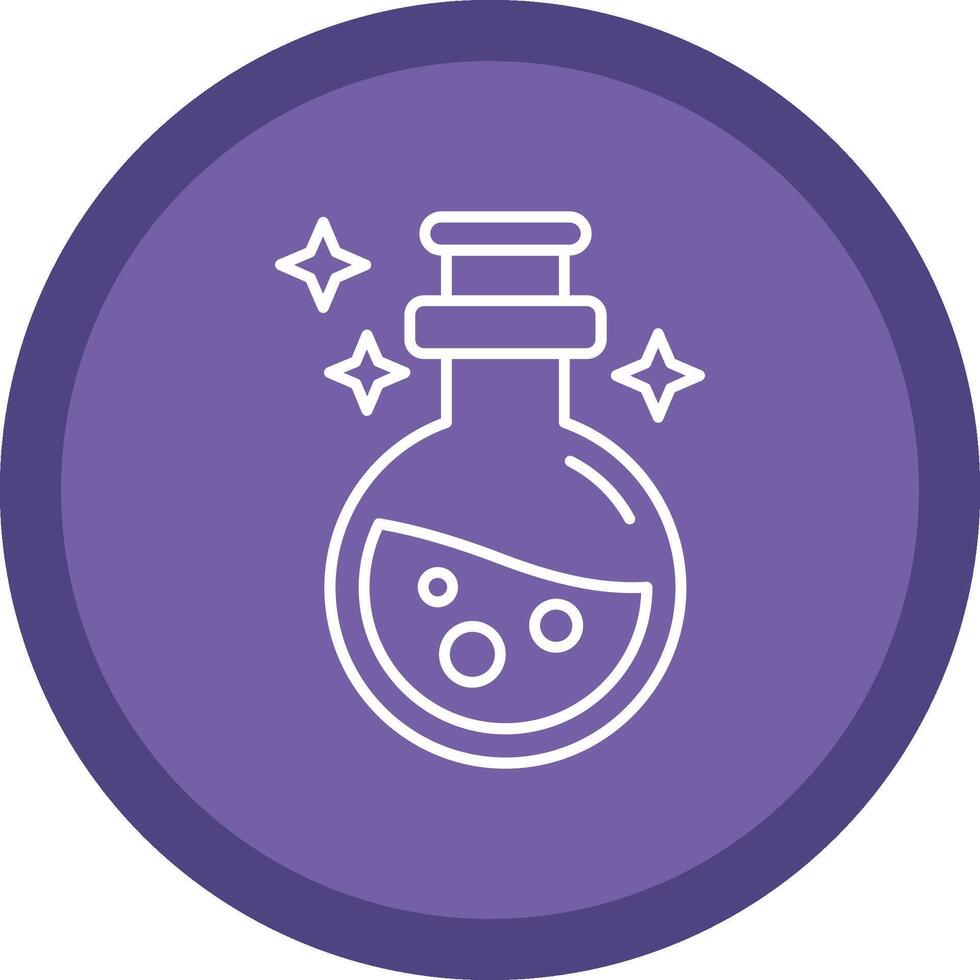 Potion Flat Circle Multicolor Design Icon vector