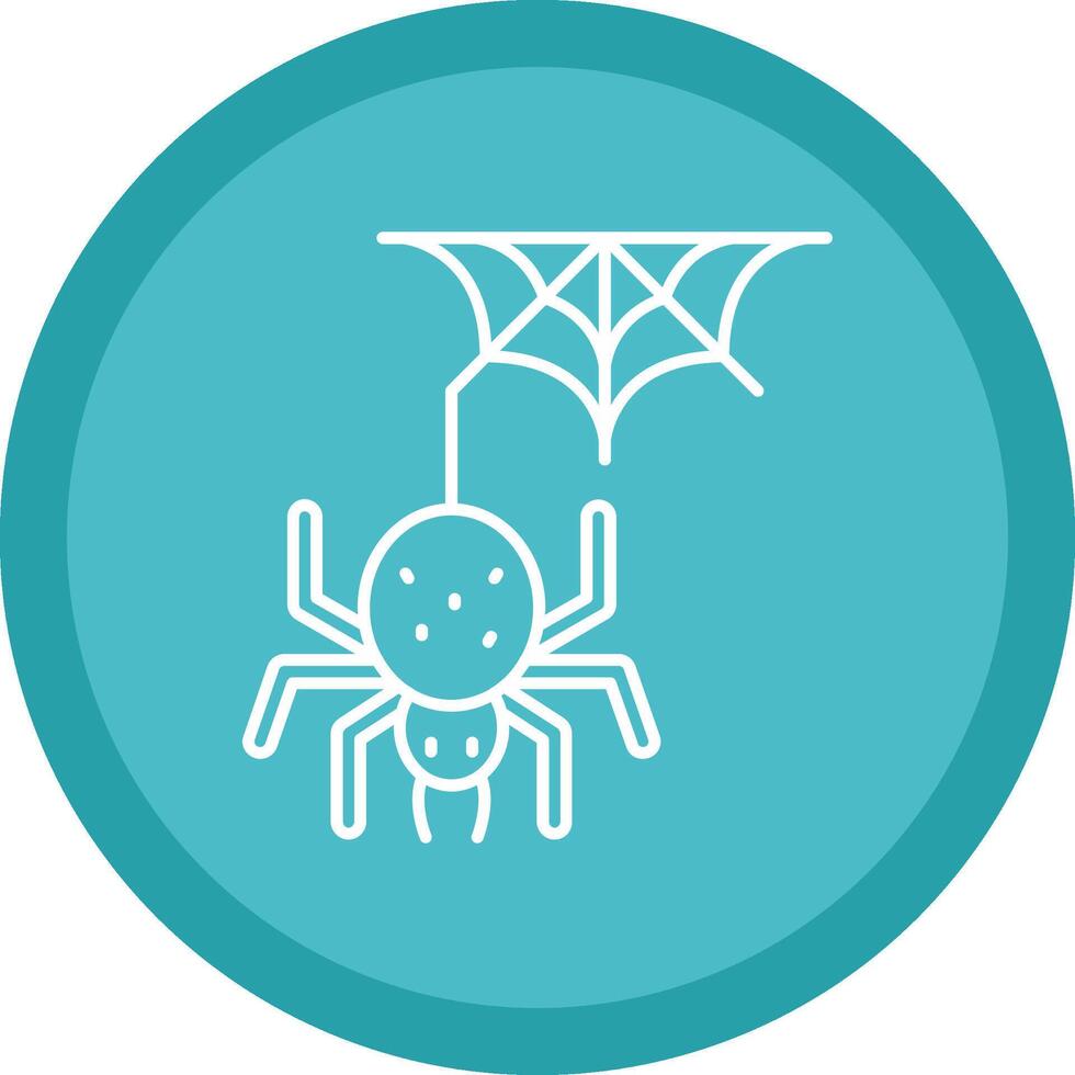 Spider Flat Circle Multicolor Design Icon vector