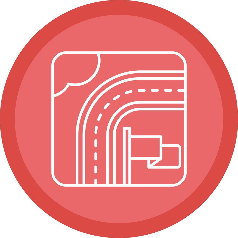 Destination Flat Circle Multicolor Design Icon vector