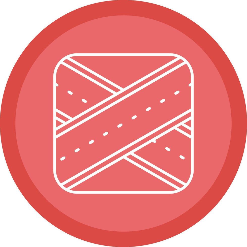 Overpass Flat Circle Multicolor Design Icon vector