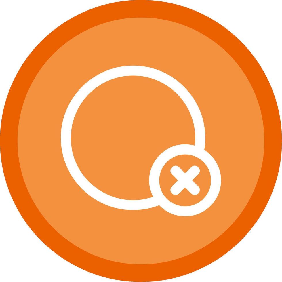 Delete circle Flat Circle Multicolor Design Icon vector