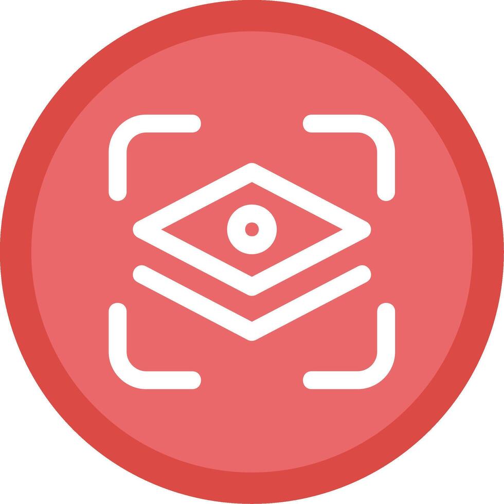 Layer mask Flat Circle Multicolor Design Icon vector