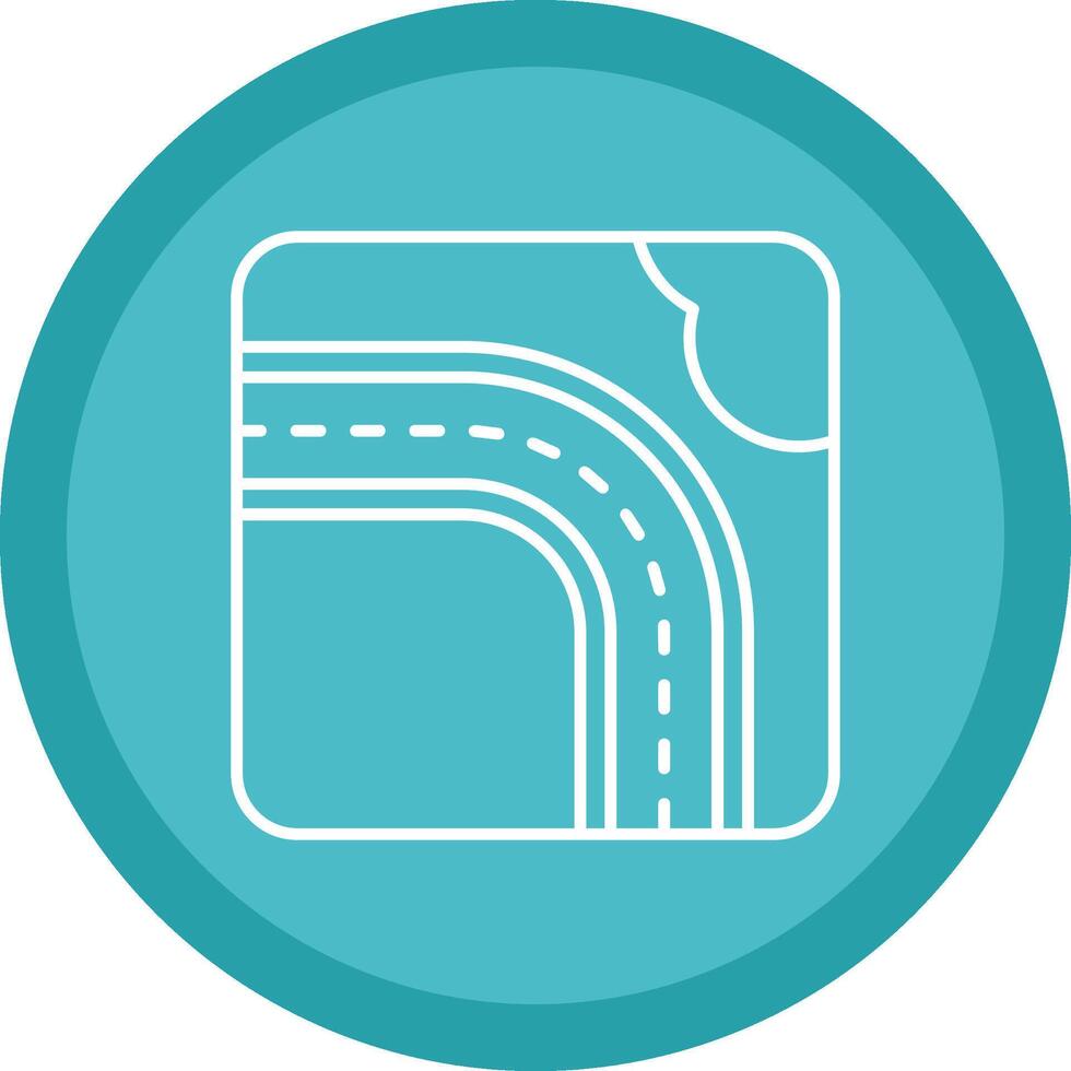 Highway Flat Circle Multicolor Design Icon vector