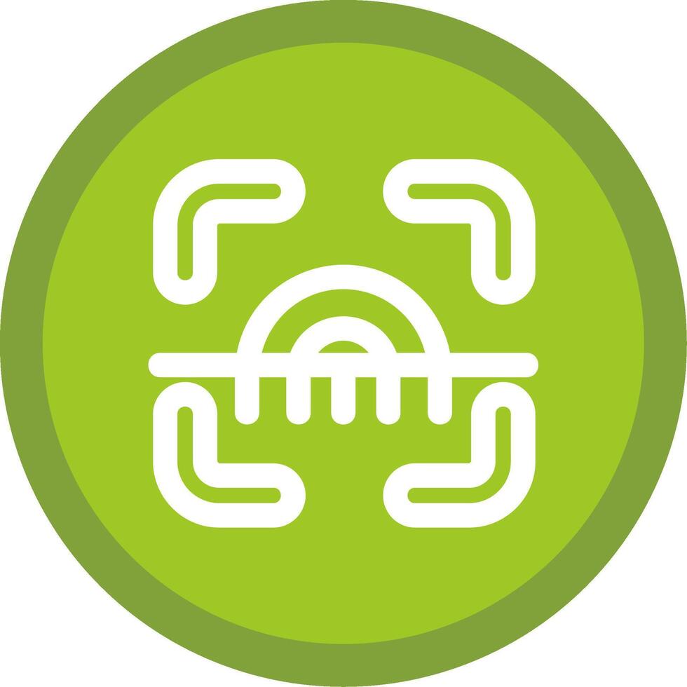 Scanner Flat Circle Multicolor Design Icon vector