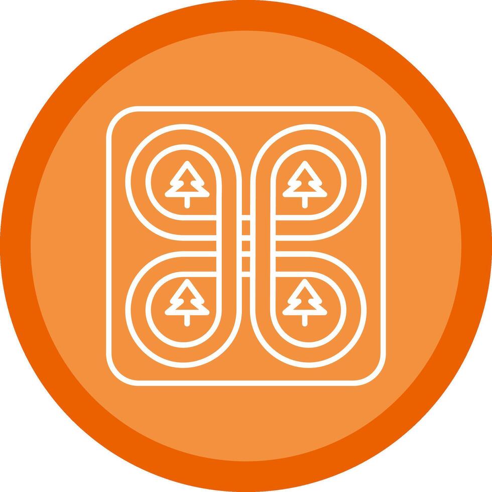 Overpass Flat Circle Multicolor Design Icon vector