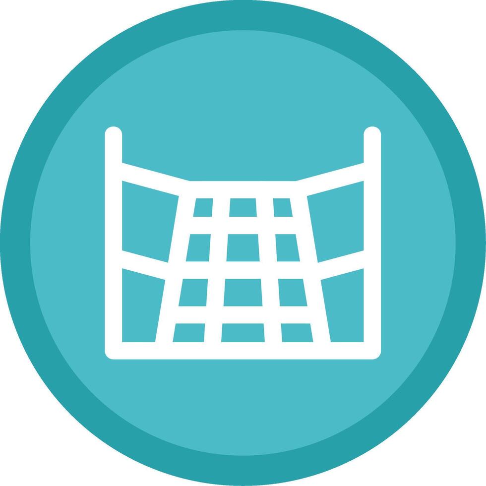 3d perspective grid Flat Circle Multicolor Design Icon vector