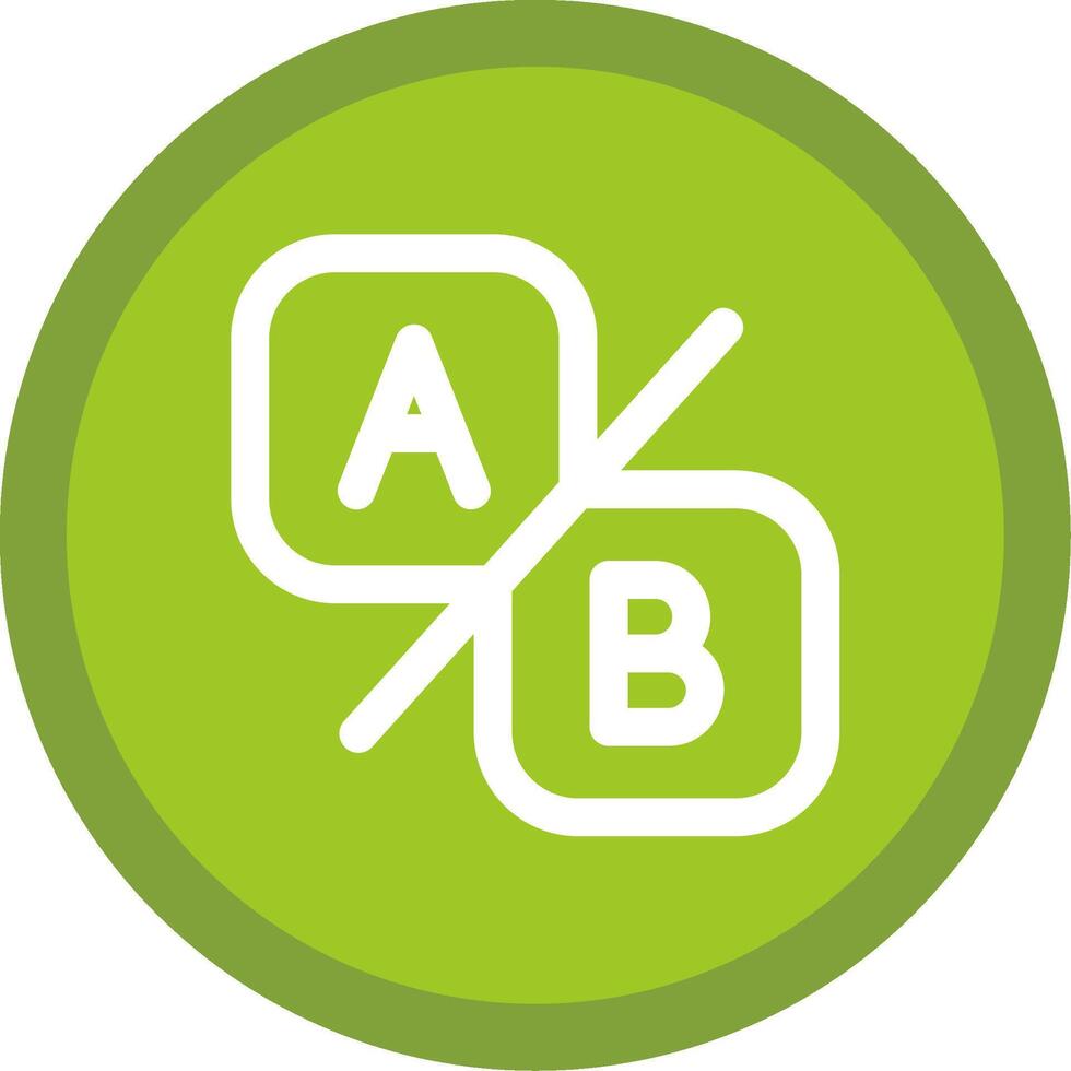 Compare ab Flat Circle Multicolor Design Icon vector