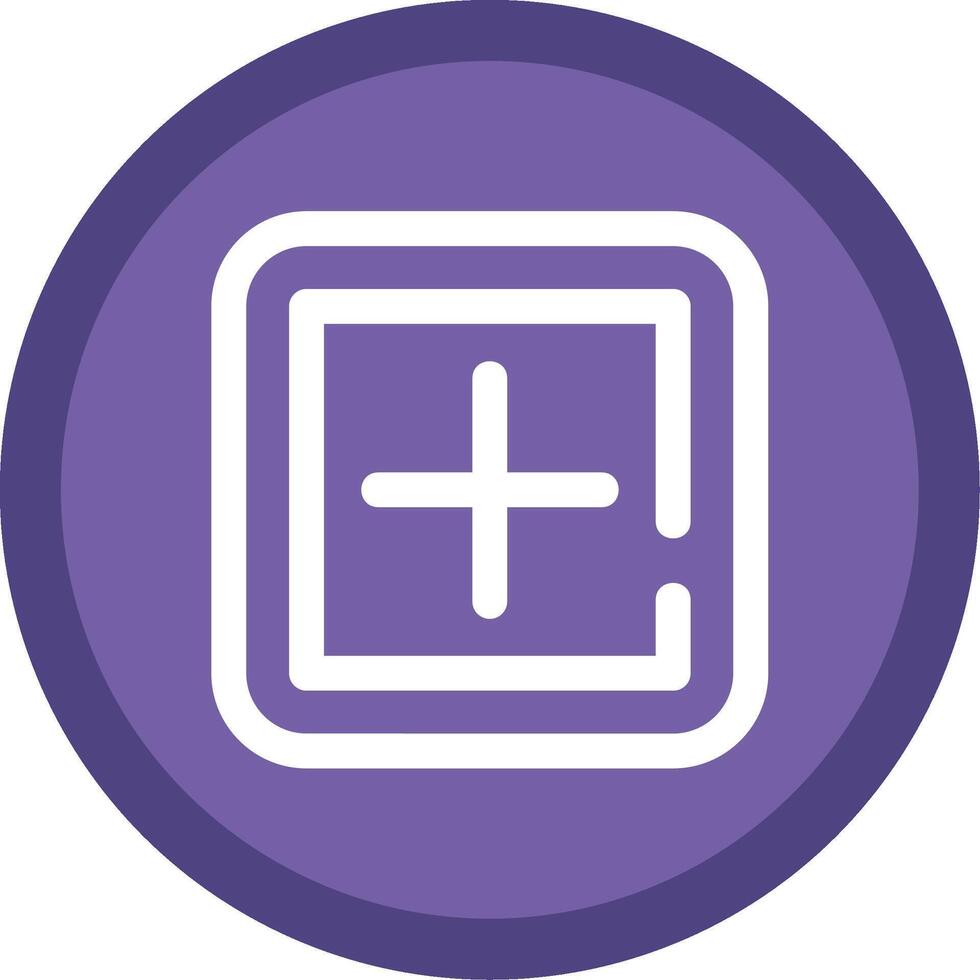 Add square Flat Circle Multicolor Design Icon vector