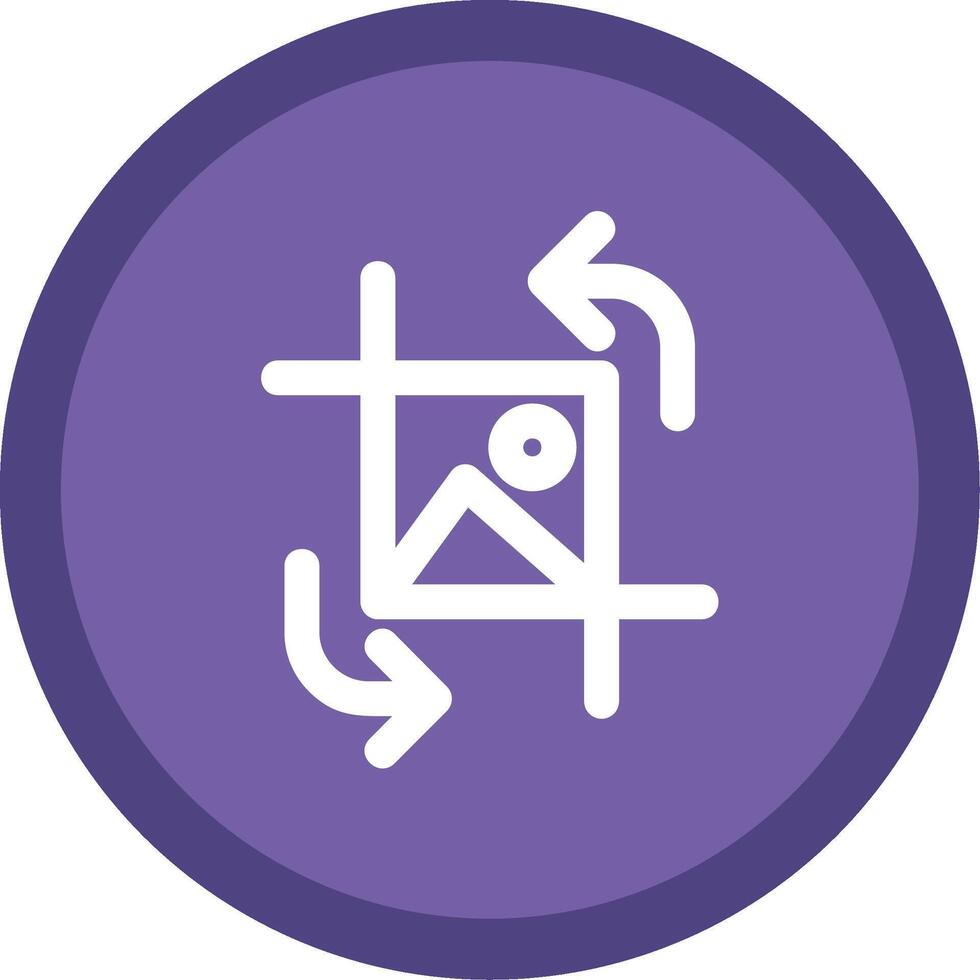 Crop and rotate Flat Circle Multicolor Design Icon vector