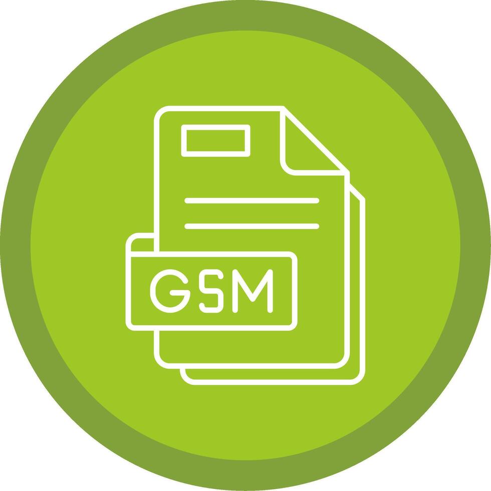 Gsm Flat Circle Multicolor Design Icon vector